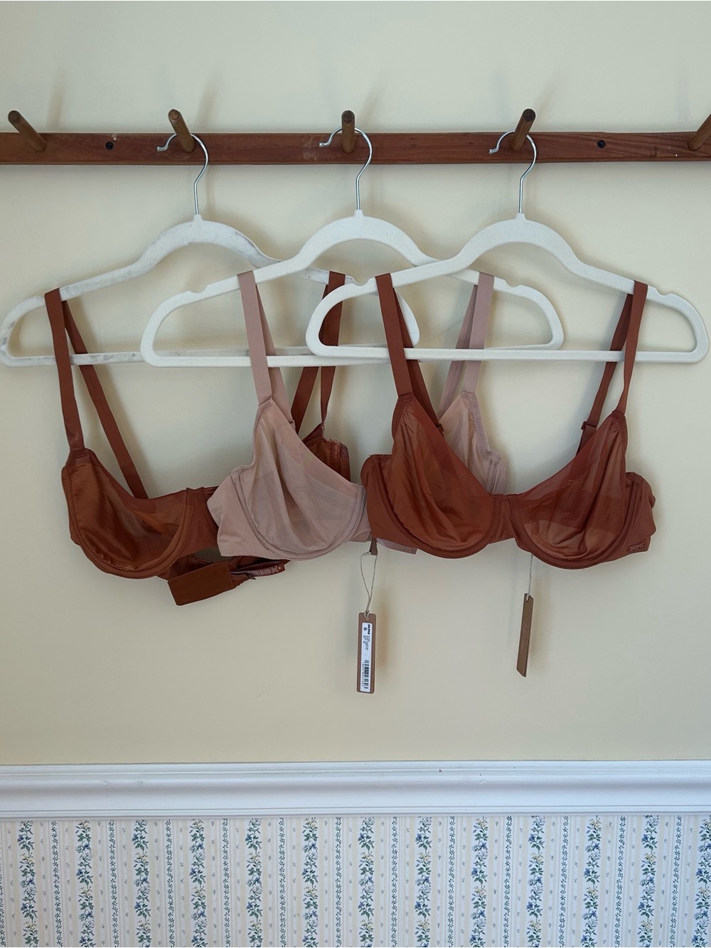 BRAND NEW WT BUNDLE OF 3 Skims Unlined Demi Bras 38B